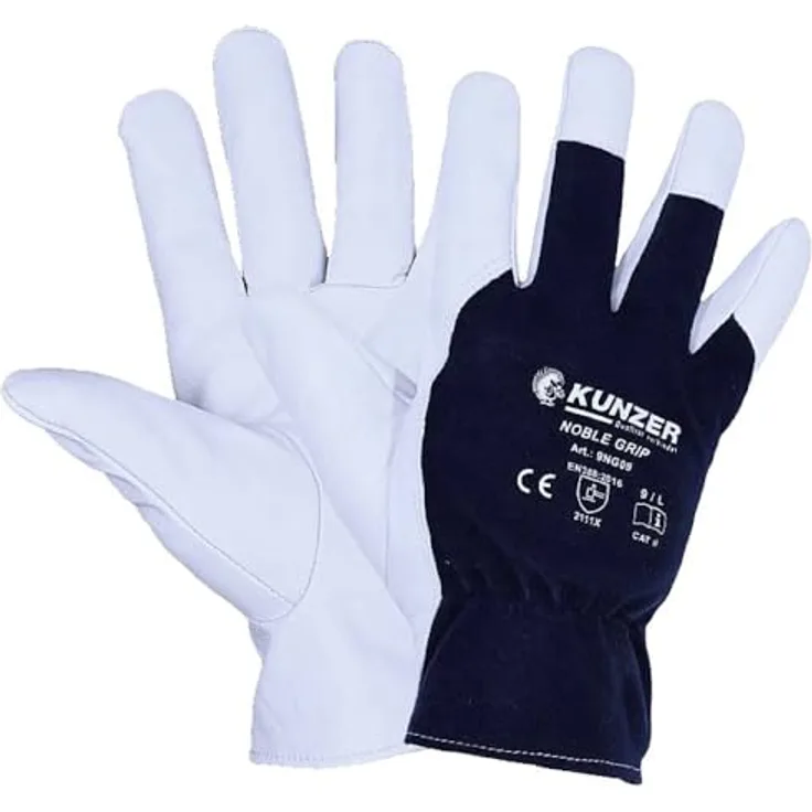 Kunzer 9NG08 Baumwolle, Ziegennappaleder Montagehandschuh Größe (Handschuhe): 8, M EN 388:2016 1 Paar