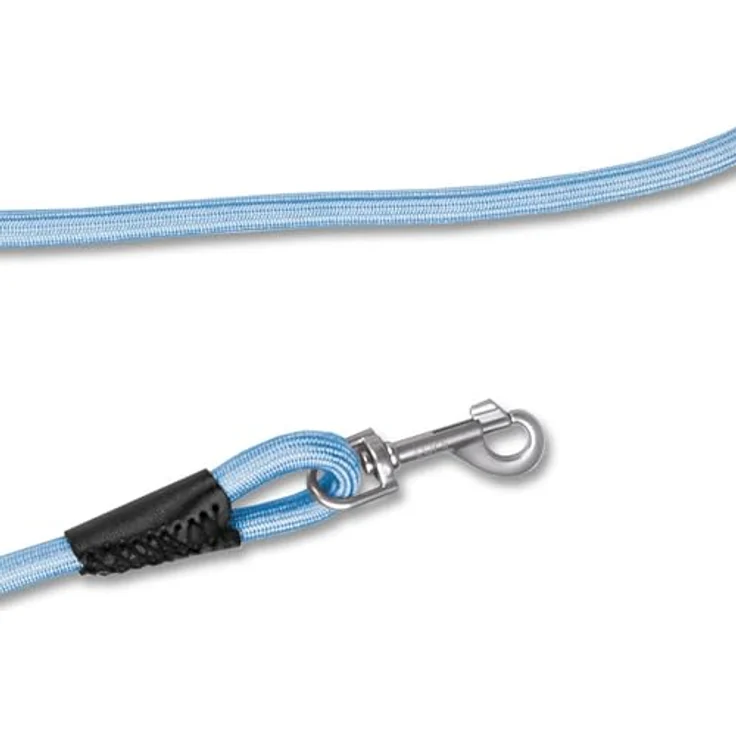 Curli Vario Comfort Leash SkyBlue S, stufenlos einstellbare Hundeleine mit shock-absorbing Nylonseil, 2 m Länge – Bild 2