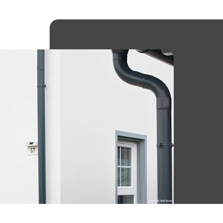 ZAMBELLI Fallrohrbogen 85 Grad, 100mm, Kupferbraun, verzinkter Stahl für flexible Verlegung – Bild 3