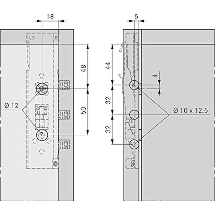 SO-TECH® TH6402 Montagezubehör, verdeckte Schrankaufhänger verstellbar aus verzinktem Stahl, Tragkraft 178 kg/Paar mit teilbarer Aufhängeschiene, 1 Set – Bild 4