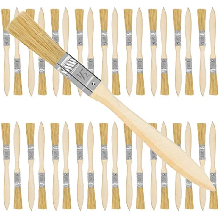 Kurtzy Malerpinsel Set 36er Pack, 12,7 mm Holzgriffe für Lackieren, Lasieren, Basteln, hohe Qualität – Bild 1