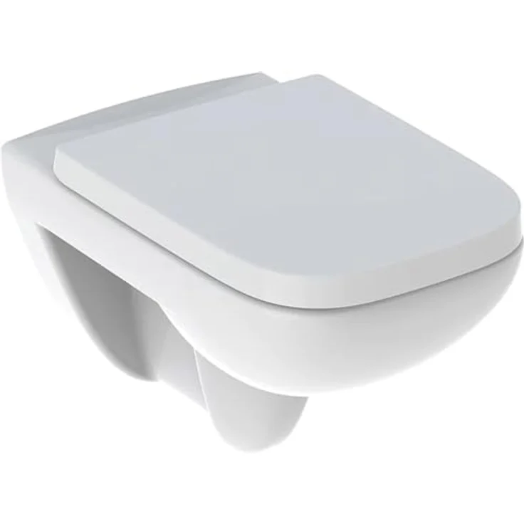 Geberit Renova Plan Set Wand-WC Tiefspüler, Rimfree, mit WC-Sitz, Tiefe 54cm, Weiß – Bild 2