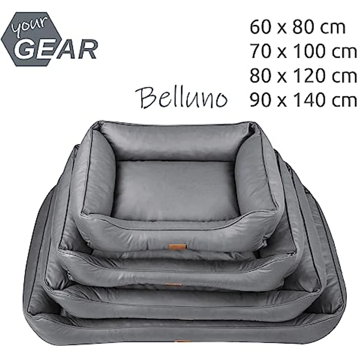 your GEAR Belluno 90x140 cm orthopädisches Hundebett, Hundekorb, Oeko-TEX, waschbar, geruchsfrei & hygienisch – Bild 4