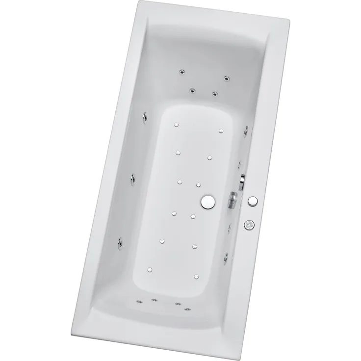 Ottofond Whirlpool-Komplettset Rosa 170 x 80 cm weiß, mit 5 Jetdüsen und Farblichtwechsler