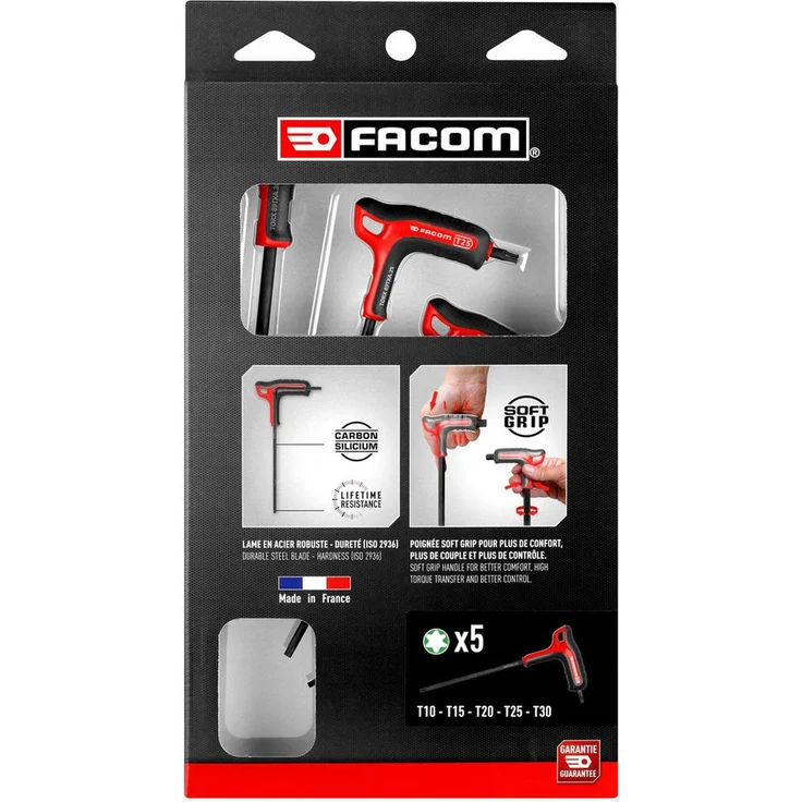 Facom Schraubendreher-Set 5-teilig, Innen-Sechsrund (TX) mit T-Griff