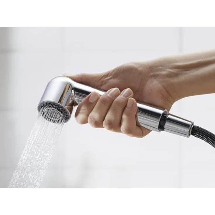 Blanco BLANCOWEGA-S II, Küchenarmatur mit metallischer Oberfläche in Chrom, Niederdruck – Bild 3
