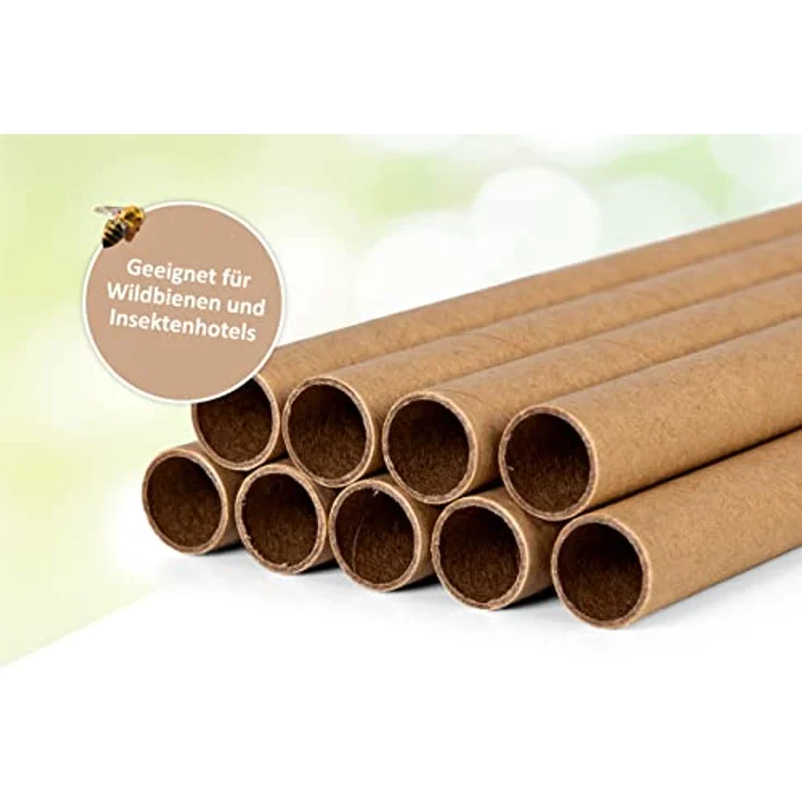 CULT at home 200 Nisthülsen für Wildbienen Insektenhotel Ø 6 mm - Länge 15 cm – Zubehör Füllmaterial Ersatz zum Nachfüllen Bauen und Basteln von Nisthilfen Bienenhotel – Bild 5