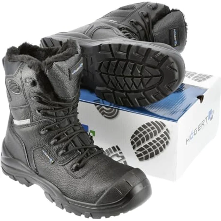 Högert Technik Arbeitsstiefel SNOWS S3 SRC, hoch, isoliert, Leder, mit Stahlkappe, Größe 45 – Bild 6