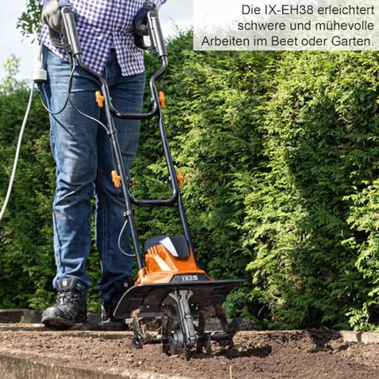 Scheppach Elektromotorhacke IXES Elektro-Motorhacke Gartenfräse IX-EH38, 360mm Arbeitsbreite, 36 cm Schnittbreite, Zusammenklappbar für einfachen Transport und Lagerung – Bild 5