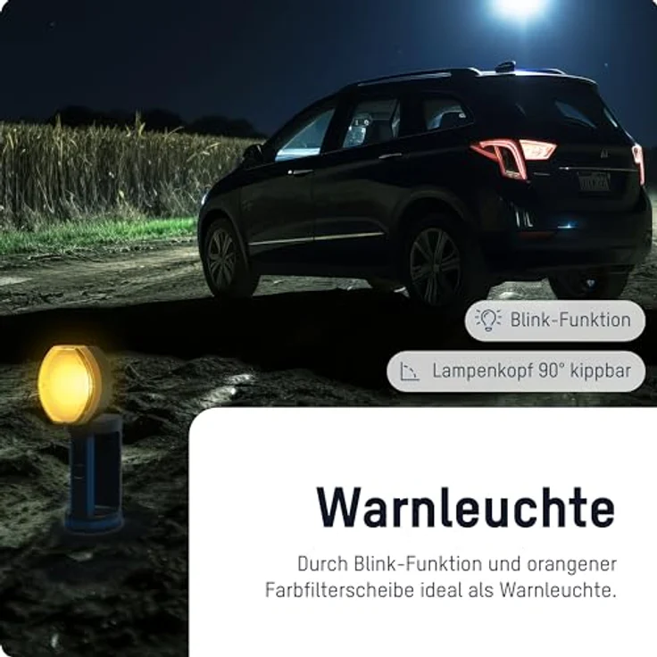 ANSMANN Akku LED Handscheinwerfer Aufladbar - mit 3 Modi 100%, 30%, Blinken – Bild 6