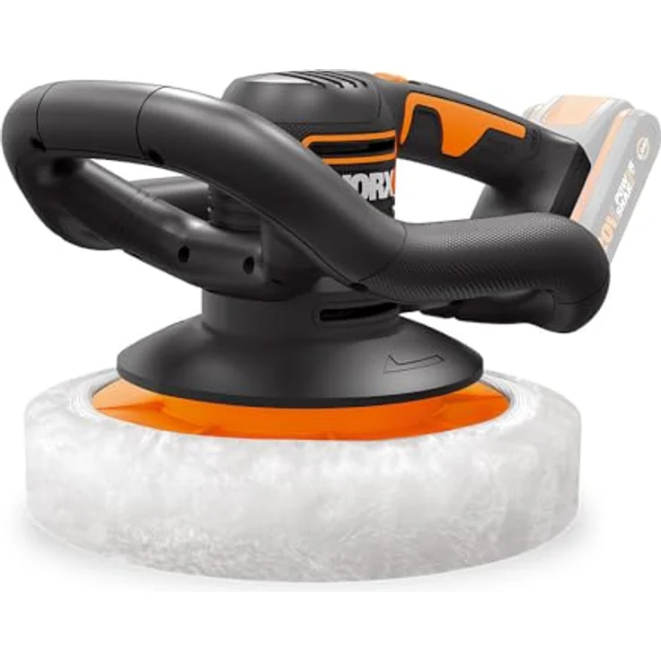 WORX Akku-Poliermaschine WX856.9, 20V Elektropolierer mit Auftrags- & Polierhaube, PowerShare kompatibel, ohne Akku & Ladegerät – Bild 1