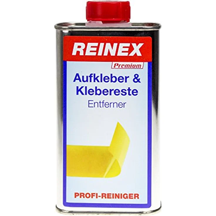 Reinex Aufkleber & Klebereste Entferner Aufkleberentferner Allzweckreiniger 250ml Dose - Löst stark haftende Aufkleber, Preisschilder, für Glas, Metall, Stein, Keramik – Bild 2