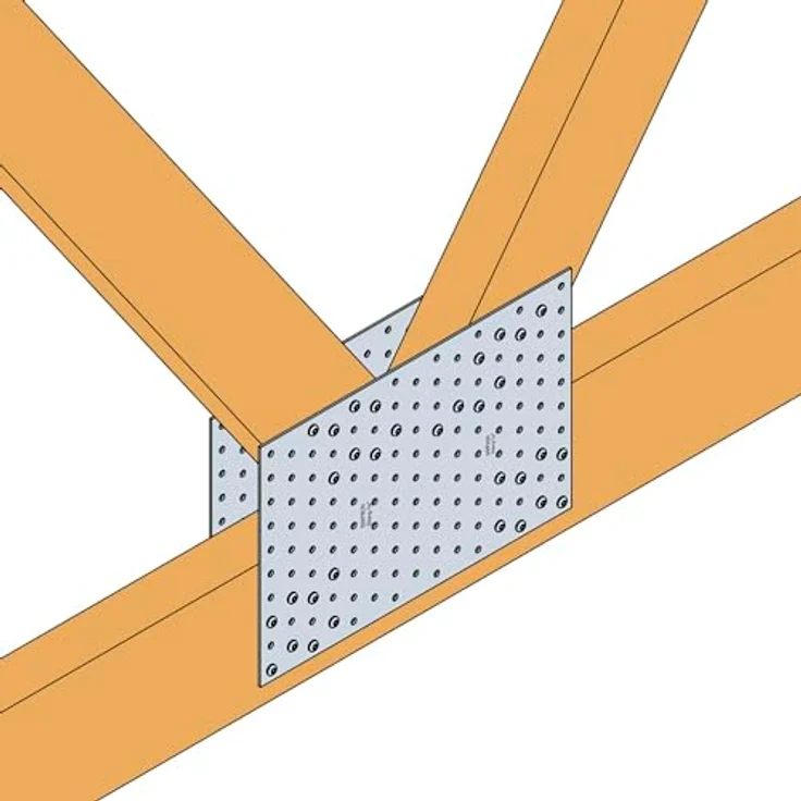 SIMPSON Lochblech NP 100x400x2 mm, feuerverzinkter Stahl für Zaunbau-Zubehör – Bild 3