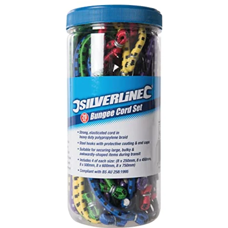 Silverline Spannseile, 20-tlg. Satz, 20 Stück, Multi, 759497 - Preisvergleich – Bild 2
