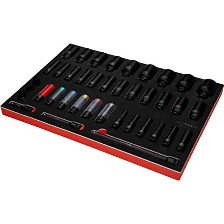 KS TOOLS 1/2'' Kraft-Stecknuss-Satz, 39-tlg. mit Schaumstoffeinlage, Premium-Werkzeuge – Bild 2