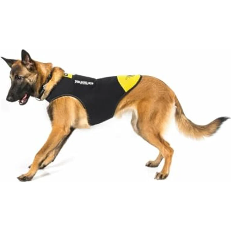 Julius-K9 Hundemantel Neopren, wasserdichte Hundejacke in schwarz mit reflektierenden Elementen – Bild 7