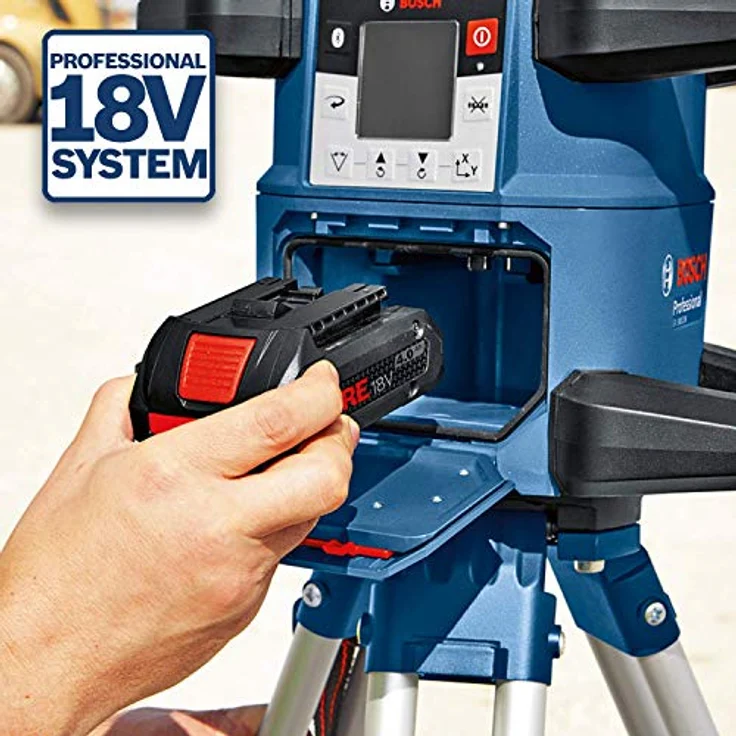 Bosch Professional 18V System Rotationslaser GRL 600 CHV (1x Akku 18 V, 4,0 Ah + ladegerät, mit App-Funktion, max. Arbeitsbereich: 600 m, in Handwerkerkoffer) – Bild 3