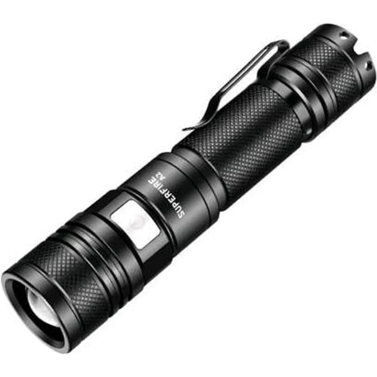 Superfire Taschenlampe Flashlight A2 650lm USB, hochwertige SST-40-W LED, spritzwasserbeständig, grün