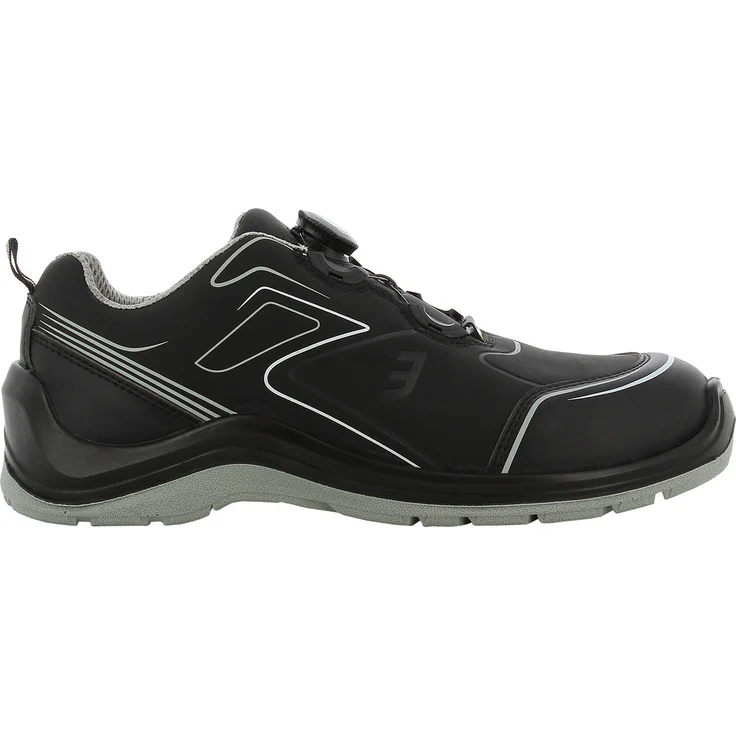 SafetyJogger Flow Low S3, Sicherheitsschuh mit Twist-Lock-System, metallfreier Zehenkappe, wasserfest, schwarz – Bild 1
