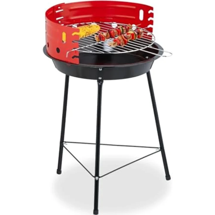Vaggan Holzkohlegrill BBQ Grill, gefärbt, 43 cm hoch – Bild 2