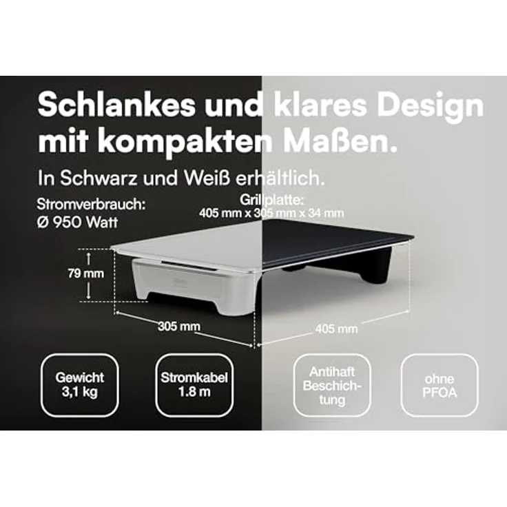 abien Elektrogrill abien MAGIC GRILL, 950,00 W, Japanischer Teppanyaki, Elektrogrill, 250°C, leichte Reinigung – Bild 6