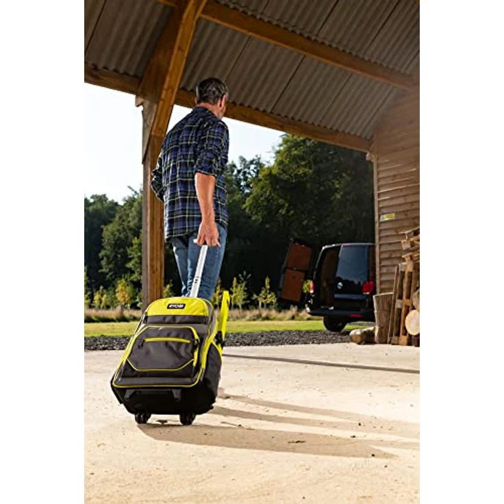 Ryobi Werkzeug-Rucksack, mit teleskopierbarem Griff und Rollen, 52 cm, Stabil... - RYOBI – Bild 5