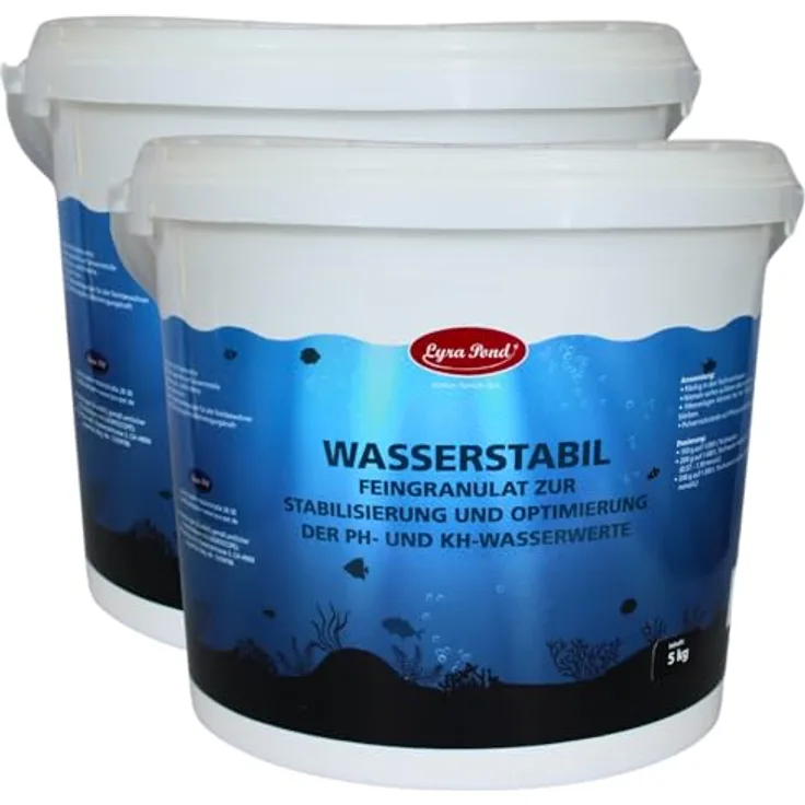 Lyra Pet Lyra Pond® 2 x 5 kg Wasserstabil im Eimer | Bindet Schadstoffe & Schwermetalle im Teich | Optimiert pH- und KH-Werte | Für EIN Biologisches Gleichgewicht | Unschädlich für die Teichbewohner
