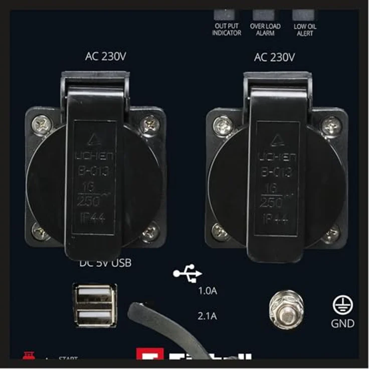 Einhell TE-IG 1900 DF, Stromerzeuger 2.3 kW mit Inverter-Technologie, mobil mit 2x 230 V-Steckdosen, USB-Anschlüssen und 12 V-Anschluss, 23.7 kg – Bild 9