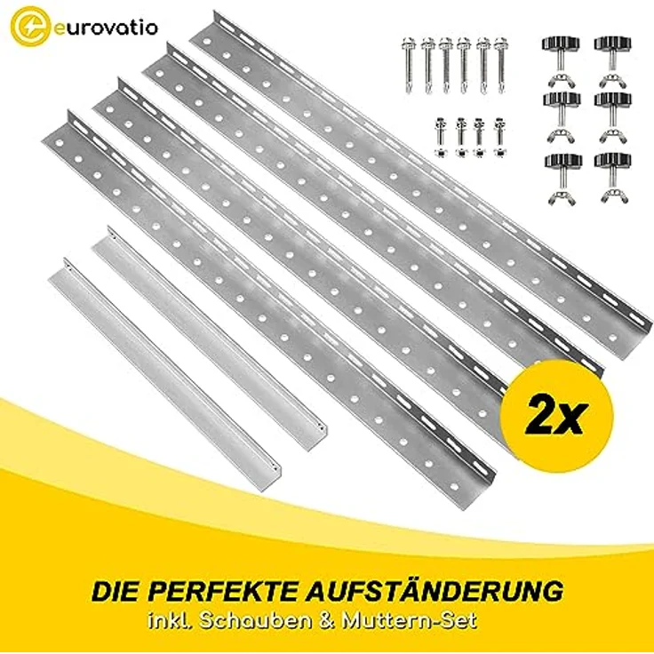 kupi 2 Sets Solarpanel Halterung Balkonkraftwerk | Solarmodule bis 114cm | Verstellbar 0-90°, Aluminiumlegierung, robuste Konstruktion – Bild 5