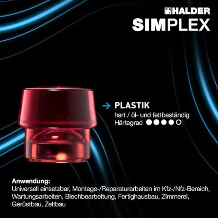Halder Schonhammer SIMPLEX Gummi/Plastik Durchmesser:40mm – Bild 8