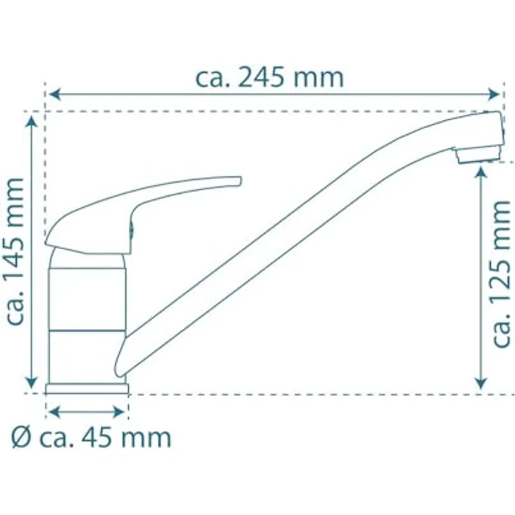 Schütte Athos Plus, Küchenarmatur Spültischarmatur in chrom mit modernem Design und hoher Funktionalität – Bild 4