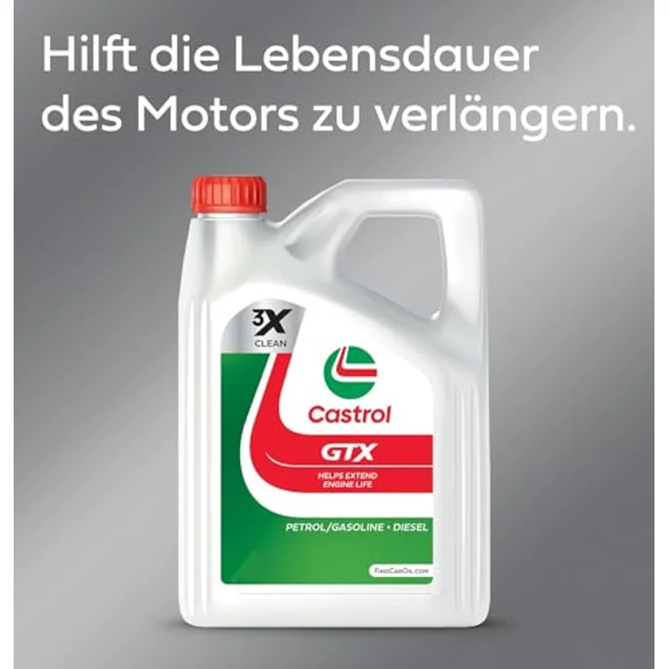 Castrol GTX 5W-40 A3-B4, PKW Motoröl auf Synthesebasis, 5L, hohe Motorensauberkeit und Oxidationsstabilität – Bild 3