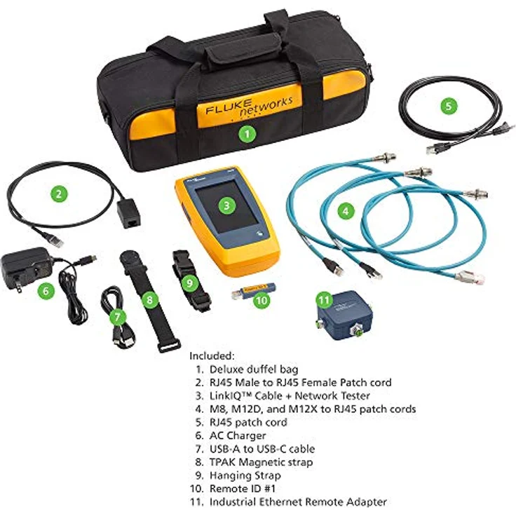 Fluke LinkIQ™ 100, Multimeter und Netzwerkkabeltester mit Remote Adapter, bis 305 m, Unterstützung für Ethernet/IP, PROFINET und PoE bis Class 8 – Bild 3