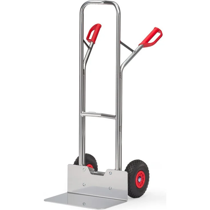 FETRA Sackkarre Alu-Stapelkarre A1326P, Aluminium, pannensichere PU-Bereifung, naturbelassen