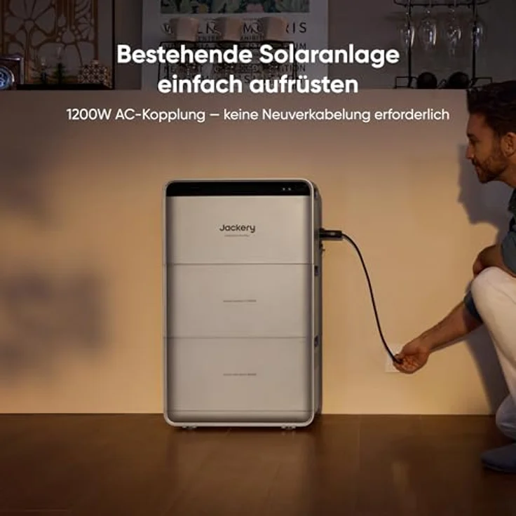 Jackery SolarVault 3 Pro Balkonkraftwerk, 1200W Ausgang, 4000W PV-Eingang, erweiterbarer Speicher 2,52–15,12kWh, Plug & Play, KI-gestützte Steuerung – Bild 4