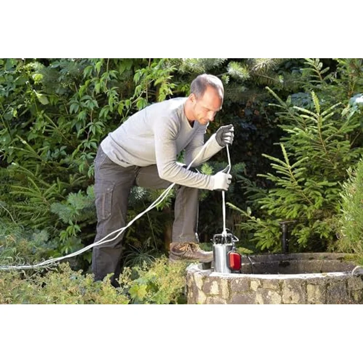 Einhell Schmutzwasserpumpe GC-DP 1020 N (1000W, Ø20mm Fremdkörper, 18.000L-h Förderleistung, Schwimmerschalter, Tragegriff, inkl. Universalanschlüsse) Tauchpumpe – Bild 4
