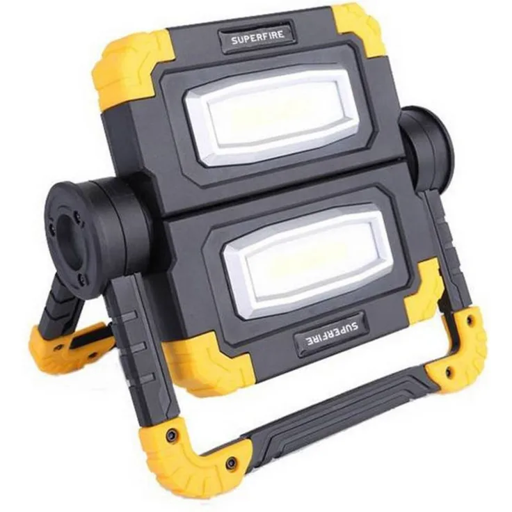 Superfire G7, Doppelseitige Werkstatt-Taschenlampe mit 1600 lm und schwenkbarem Design, 5000 mAh Akku