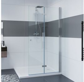 IMPTS Duschwand Walk-In Dusche, 2-teilig faltbar