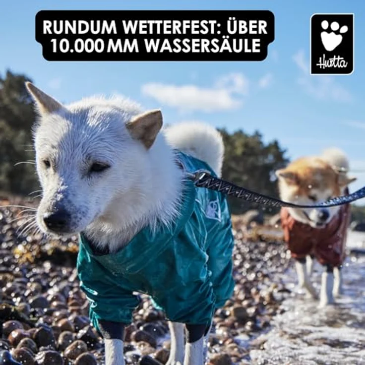 HURTTA Mudventure Overall ECO, wasserdichter Hundeoverall mit reflektierenden Prints, schwarz – Bild 5