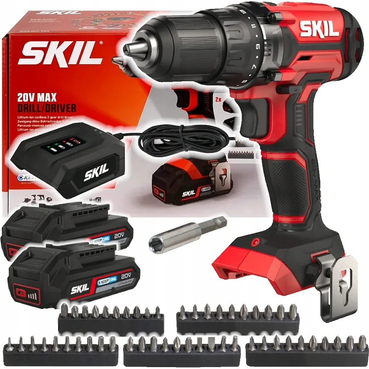 SKIL Akku Bohrschrauber SKIL 3008 HA, 20V ( 2x Akku 2,0Ah+50x Bits )