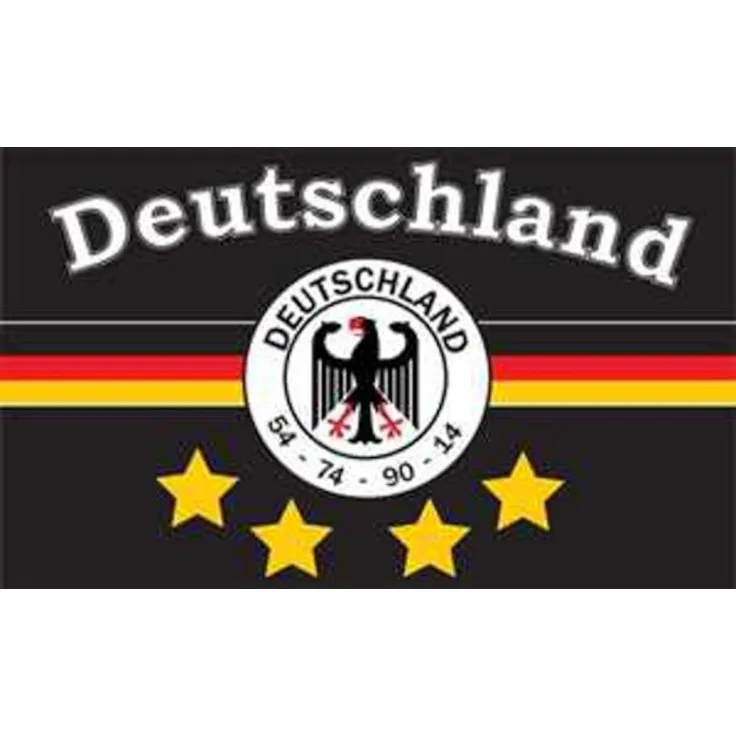 Flagge Deutschland mit vier Sternen 80 g/m² ca. 150 x 250 cm