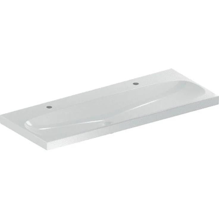 Keramag Acanto Waschtisch 501.880, 2 Hahnlöcher, ohne Überlauf, 1200x480 mm, Farbe: Weiß - 501.880.00.5