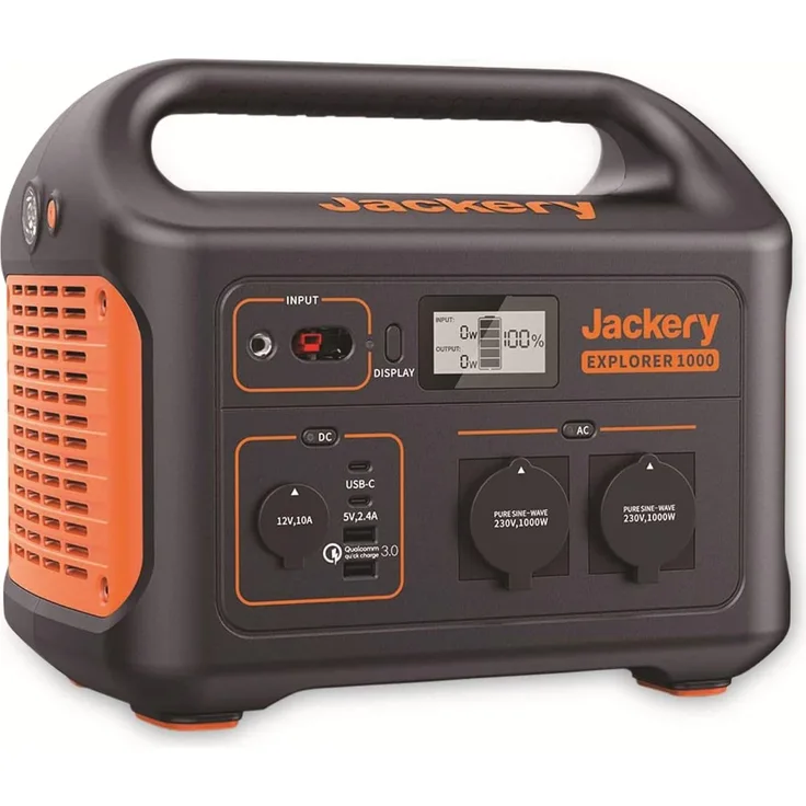 Jackery Tragbare Powerstation Explorer 1000, 1002 Wh Solargenerator Dauerleistung: 1000 W Maximalleistung: 2000 W 230 V