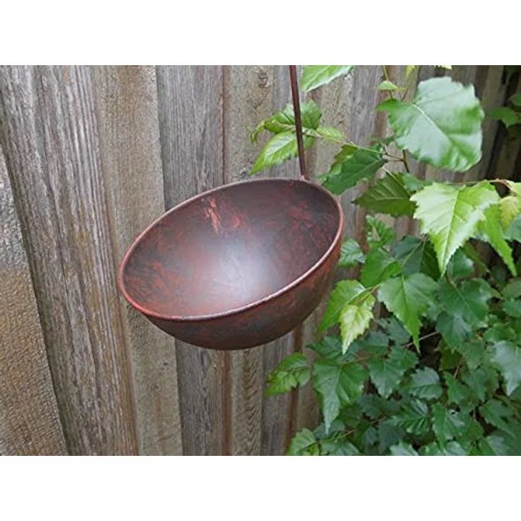 Deko-Impression Breite Vogeltränke Vogelbad Schale z. Hängen Eisen massiv D 20 cm – Bild 2