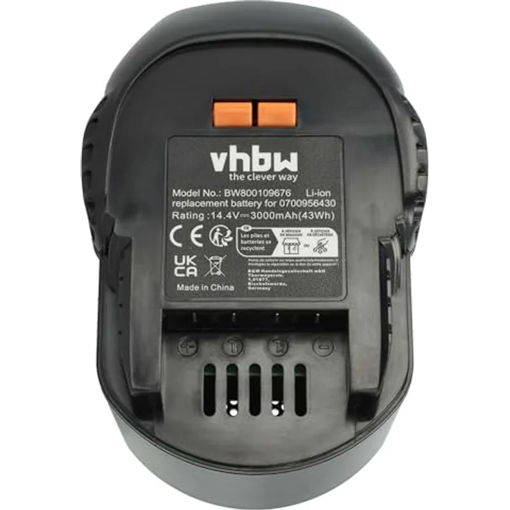 vhbw 2x Akku für AEG BSB 14 C, BSB 14 STX, BSB 14G, 3000 mAh, Li-Ion, 14,4 V, schwarz – Bild 3