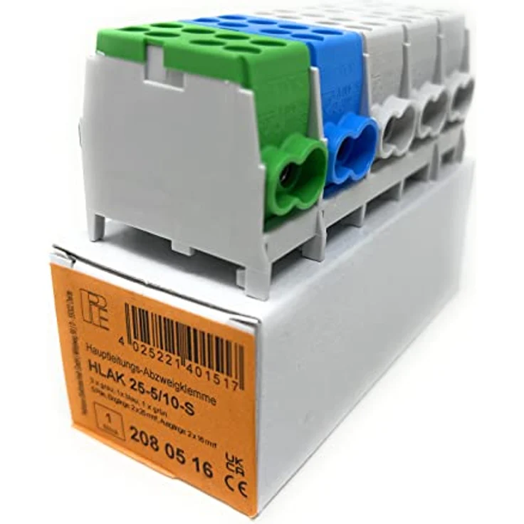 Pollmann Elektrotechnik Abzweigklemme HLAK 25-5/10-S, flexible 5-polige Verbindungsklemme, starr – Bild 4