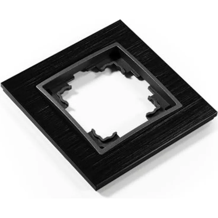 McPower FLAIR Rahmen aus Aluminium 1-Fach, schwarz, matte Oberfläche, für Unterputz-Installation, IP20