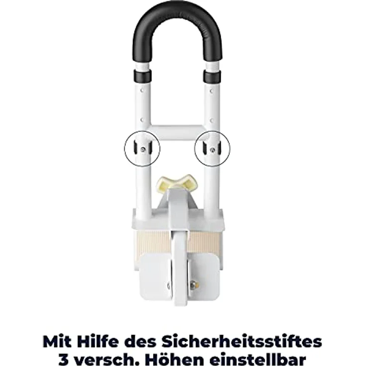 flexilife Premium Badewannen-Einstiegshilfe, bis 130 kg, individuell anpassbar, Farbe Weiß, ergonomisches Design, werkzeugfreie Montage – Bild 4