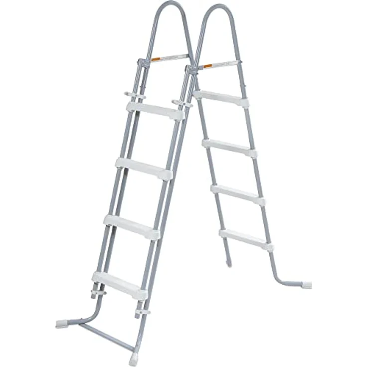 Waterman Pool-Sicherheitsleiter 122 cm - 2x4 Stufen, Grau, belastbar bis 150 kg – Bild 1