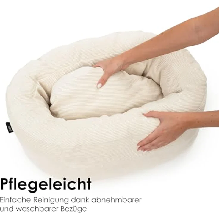 LucyBalu® Dinghy Katzenbett waschbar für kleine & große Katzen | Schlauchboot-Design | Polstermöbelqualität | Anthrazit – Bild 3